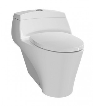 كرسي أفرنجي أبيض قطعة واحدة 30 سم مع غطاء (SOFT CLOSE)- صناعة اندونيسي   TOTO - AVANTE-CW823NJ/823-81W #   S- Trap 